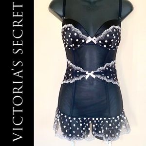 NWT VICTORIA SECRET DREAM ANGELS POLKA DOT CORSET